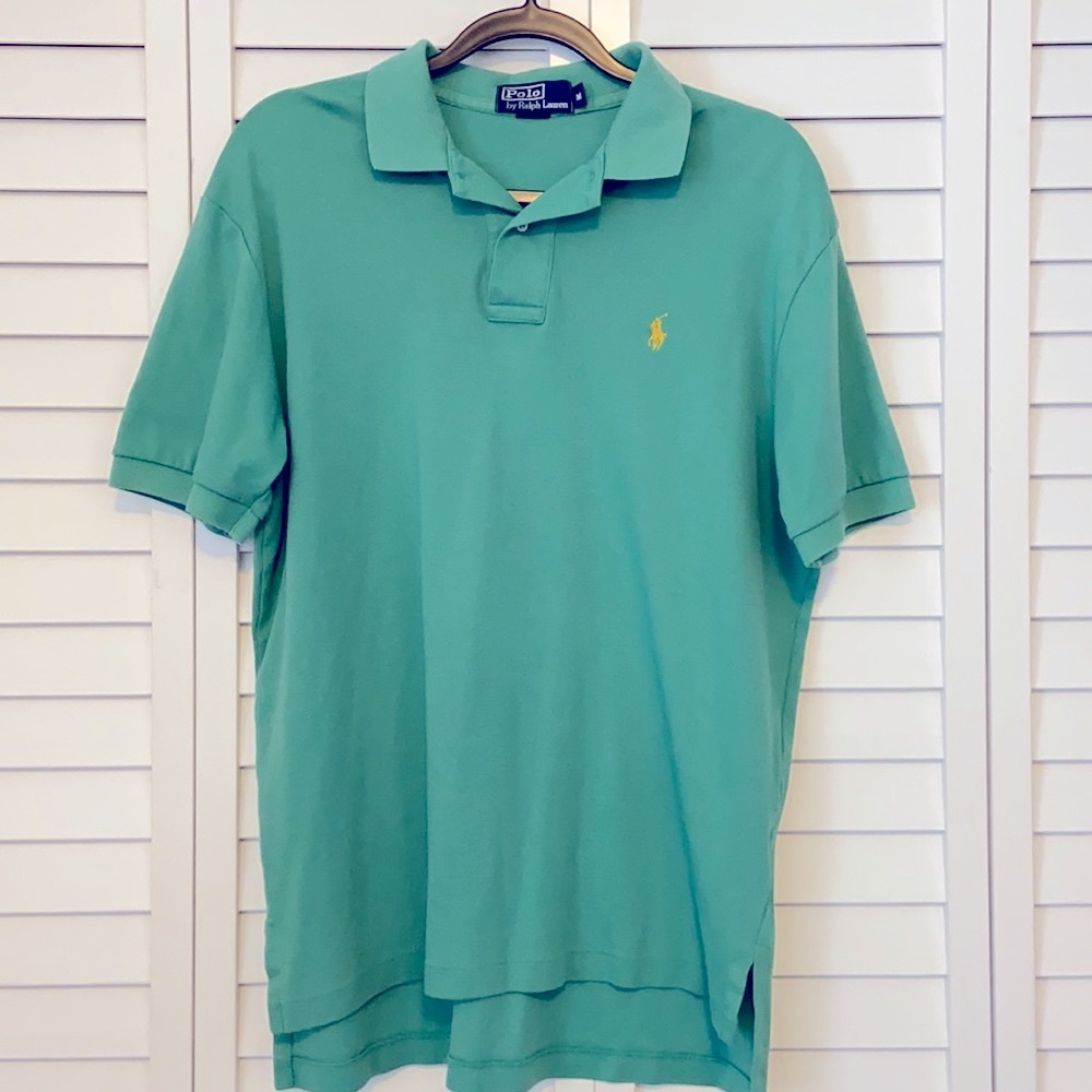 Men’s Polo Ralph Lauren Seafoam Green Polo Shirt Medium